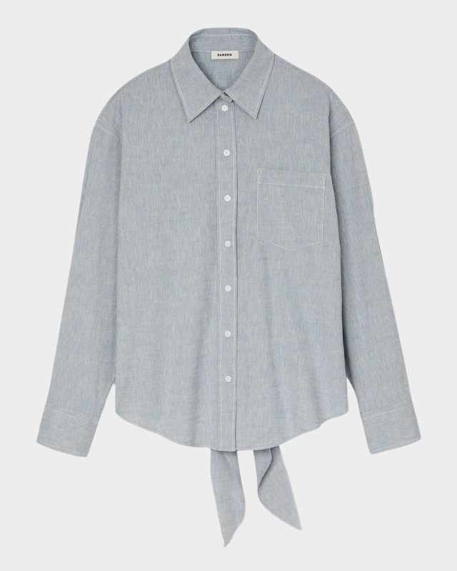 Nicoletta Cutout Tie-Back Shirt